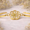 Real yellow Dried Flower Bracelet for Women | Elegant Minimal Luxury Jewelry(ARB-05)