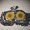 dried flowers for resin jewelry Handmade Resin & Real Dried Daisy Flower Dangle Earrings | Oxidised Silver Plated Boho Ethnic Jhumka Style(ARE-01)