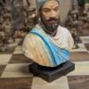 Shivaji Maharaj Half Bust Sculpture – Hand-Painted Fiber Idol for Dashboard & Home Décor (ASM-03)