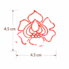 Muladhara Chakra  Flower Mehndi Design Stamp | Reusable HHBF-02