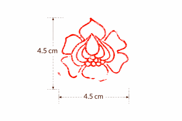 Muladhara Chakra  Flower Mehndi Design Stamp | Reusable HHBF-02