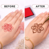 Beautiful Flower Mehndi Design Stamp | Reusable Henna Stencil Tool | Easy Mehndi Printing for Beginners & Professionals(HBF-03)