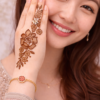 Beautiful Flower Mehndi Design Stamp | Reusable Henna Stencil Tool | Easy Mehndi Printing for Beginners & Professionals(HBF-04)