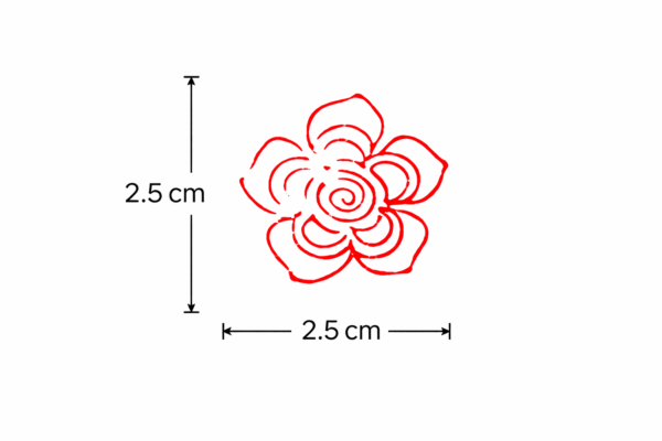 Rose Flower Mehndi Design Stamp | Reusable Henna Stencil Tool | Easy Mehndi Printing for Beginners & Professionals(HBF-05)