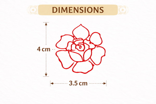 Rose Flower Mehndi Design Stamp | Reusable Henna Stencil Tool | Easy Mehndi Printing for Beginners & Professionals (HSF-03)