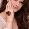 Rose Flower Mehndi Design Stamp | Reusable Henna Stencil Tool | Easy Mehndi Printing for Beginners & Professionals (HSF-03)