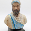 Shivaji Maharaj Half Bust Sculpture – Hand-Painted Fiber Idol for Dashboard & Home Décor (ASM-03)