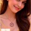 Handmade Resin & real dried Flower Pendant with chain | Minimal Aesthetic Gold Plated Necklace Gift for Girls(ARP-01)