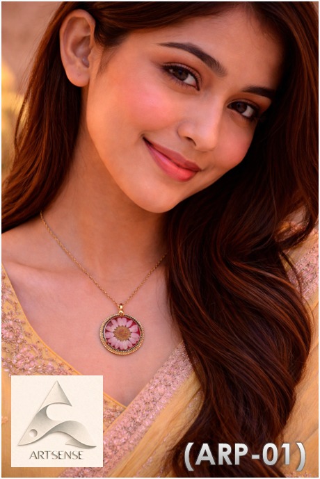 WhatsApp Image 2026-03-31 at 13.51.57 (1) Handmade Resin & real dried Flower Pendant with chain | Minimal Aesthetic Gold Plated Necklace Gift for Girls(ARP-01)