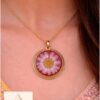WhatsApp Image 2026-03-31 at 13.51.57 Handmade Resin & real dried Flower Pendant with chain | Minimal Aesthetic Gold Plated Necklace Gift for Girls(ARP-01)
