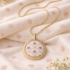cute pendant for girls Handmade Resin & Printed Floral Pendant | Minimal Ethnic Fusion Jewelry Gift(ARP-02)