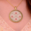 daily wear necklace for women Handmade Resin & Printed Floral Pendant | Minimal Ethnic Fusion Jewelry Gift(ARP-02)