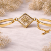Real Dried Flower Diamond Shape Bracelet for Women | Elegant Luxury Aesthetic Jewelry Gift (ARB-08)