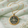 Resin & Mughal Art Printed Heritage Design Pendant | Ethnic Elegant Jewelry Gift (ARP-03)