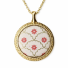 floral print pendant Handmade Resin & Printed Floral Pendant | Minimal Ethnic Fusion Jewelry Gift(ARP-02)