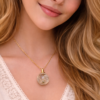 handmade jewelry india Handmade Resin Dandelion Globe Pendant with Gold Plated Chain | Minimal Aesthetic Gift Jewelry for Girls(ARP-04)