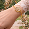 minimal aesthetic jewelrygift Natural dried Grass Hexagon Boho Aesthetic Bracelet for Women (ARB-06)