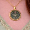 Resin & Mughal Art Printed Heritage Design Pendant | Ethnic Elegant Jewelry Gift (ARP-03)