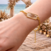 nature inspired jewelry Real Botanical Dried Leaf Bracelet | Minimal Aesthetic Boho Jewelry gift(ARB-07)