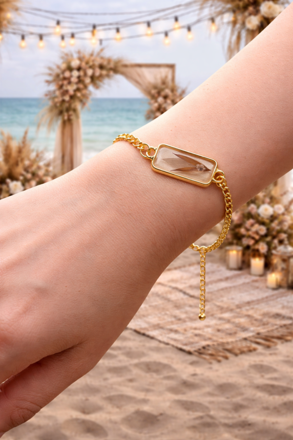 nature inspired jewelry Real Botanical Dried Leaf Bracelet | Minimal Aesthetic Boho Jewelry gift(ARB-07)