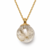 real flower necklace Handmade Resin Dandelion Globe Pendant with Gold Plated Chain | Minimal Aesthetic Gift Jewelry for Girls(ARP-04)