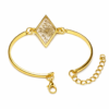 Real Dried Flower Diamond Shape Bracelet for Women | Elegant Luxury Aesthetic Jewelry Gift (ARB-08)