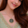Resin & Mughal Art Printed Heritage Design Pendant | Ethnic Elegant Jewelry Gift (ARP-03)